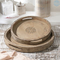 Round Mango Wood Serving Tray, 18 in