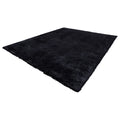 Plush Shag Area Rug, 8 x 10 ft, Black