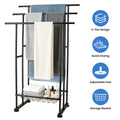 3-Tier Freestanding Towel Rack With Storage Basket Bathroom