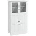 Modern Sideboard Cabinet, Freestanding Sideboards and Buffets with Glass Doors