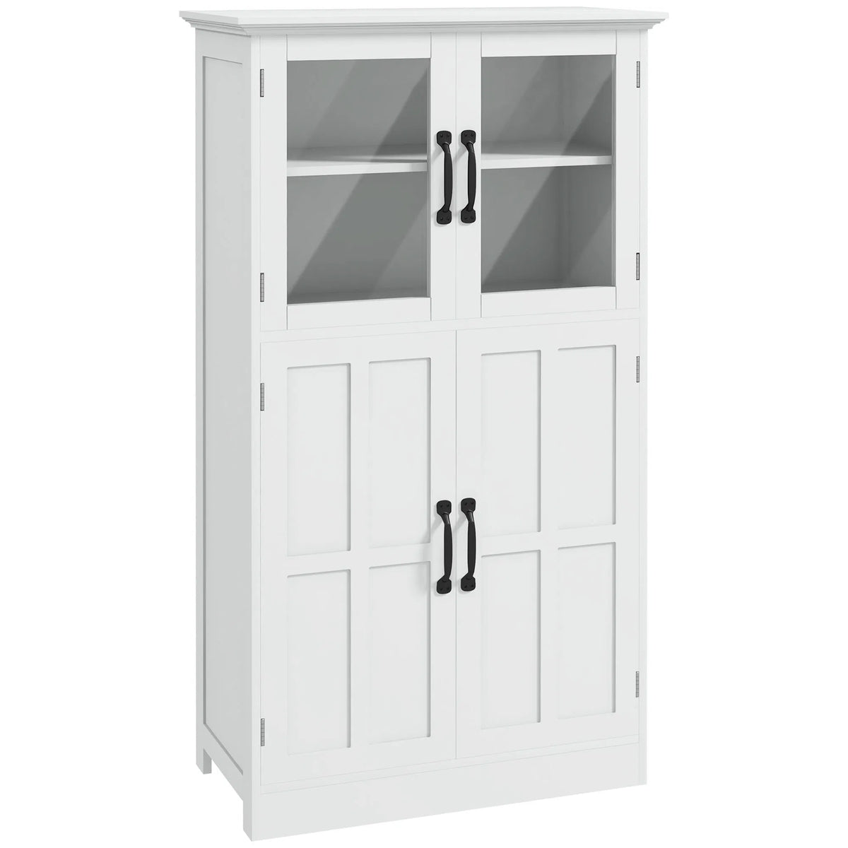 Modern Sideboard Cabinet, Freestanding Sideboards and Buffets with Glass Doors