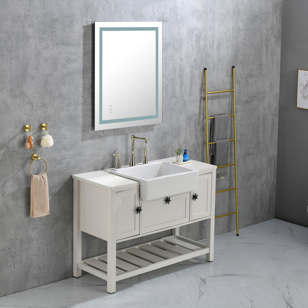 LED Bathroom Mirror, 36 x 28 in