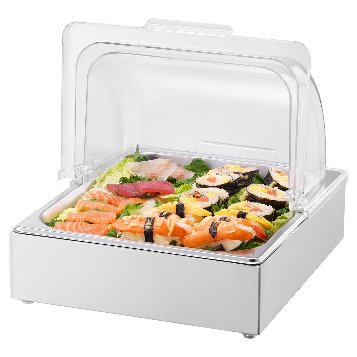 Countertop Food Serving Display Container Condiment Dispenser Tray With Lid