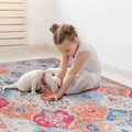 Low-Pile Washable Area Rug, 2 x 3 ft, Cream