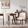 Wooden Dining Chairs Set Of 2, Modern Fabric Upholstered Dining Room Chair Kitchen Chairs, Farmhouse Dinner Chair For Kitchen Dining Room - Style 2