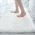 Plush Bath Mat, 17 x 24 in, White