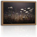 Framed Vintage White Wildflowers Wall Art Moody Fall Floral Landscape Canvas