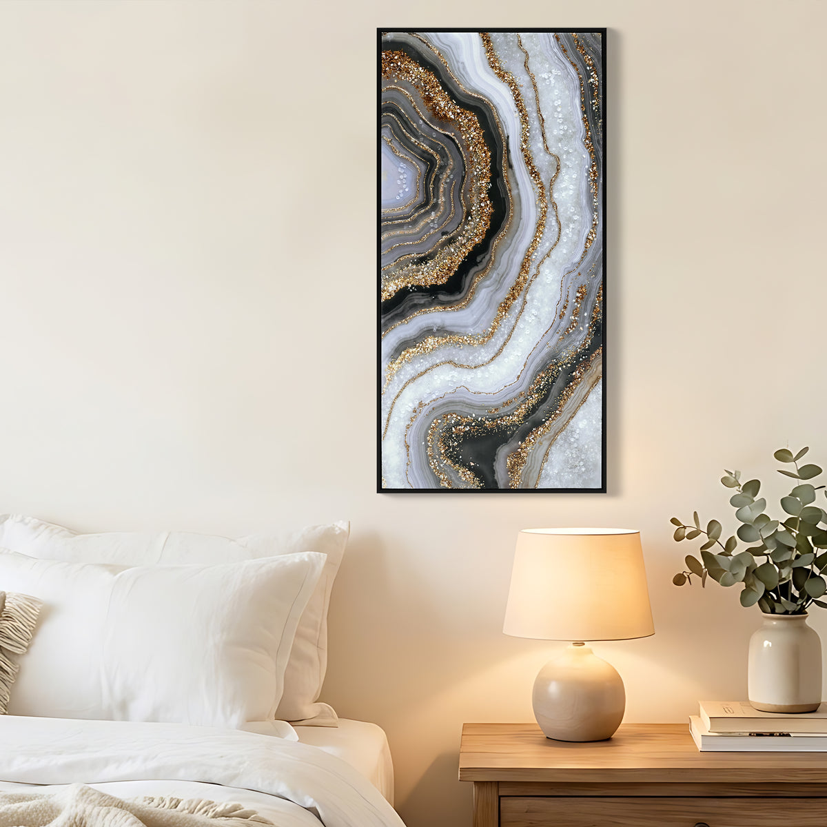 Black & Gold Abstract Wall Art
