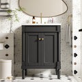 24" Bathroom Vanity With Top Sink, 2-Tier Modern Bathroom Storage Cabinet, Single Sink
