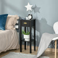 2-Tier Side Table with Drawer Shelf, End Table for Living Room Hallway