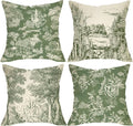 French Country Throw Pillow Covers, 18 x 18 in, Set of 4