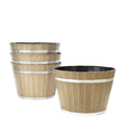 Resin Whiskey Barrel Planter Garden Flower Plant Pot 11.81 X 11.8 Inch
