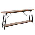 Narrow Console Sofa Table, 70.9 Inches Behind Couch Table, 2-Tier Long