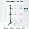 Freestanding Coat Rack And Multi-tier Metal Storage Unit For Entryway