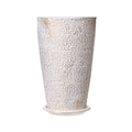 Tall Round Outdoor Planters, Set of 2 — 21"H with Drainage