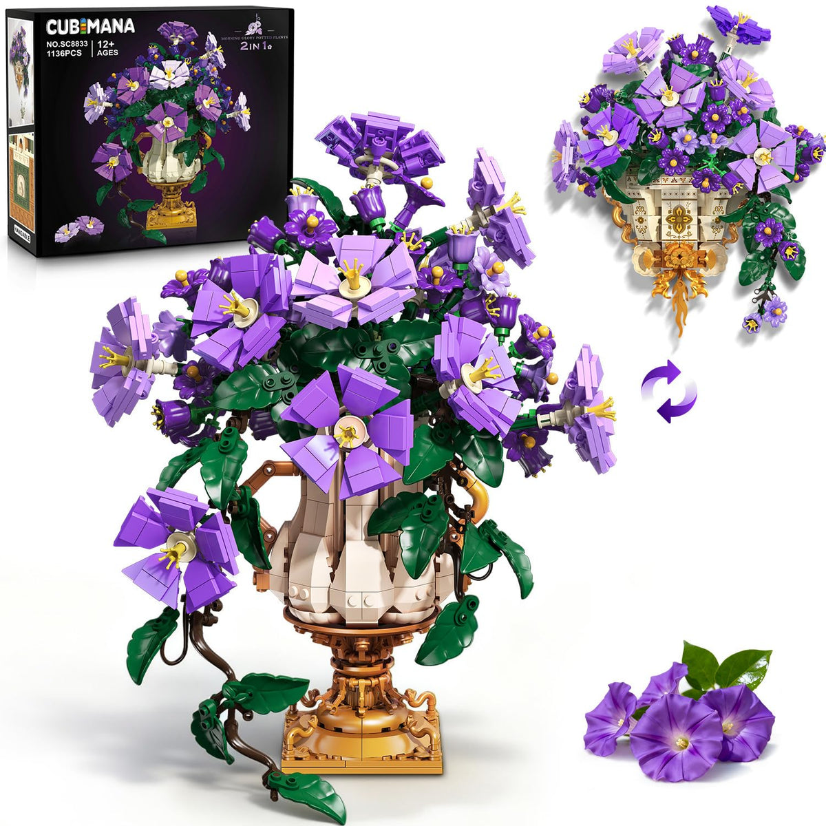 Flowers Building Set With Vase Morning Glory