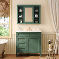 36" Bathroom Vanity with Medicine Cabinet, Modern Bathroom Storage Cabinet with 2 Soft Closing Doors, Single Sink Bathroom Vanity