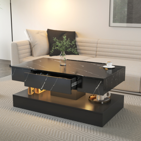 Modern LED Coffee Table For Living Room With LED Lights, Large Living Room Furniture