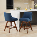 Counter Height Swivel Barstools, 26" H Seat Height Upholstered Bar Chairs Set Of 2