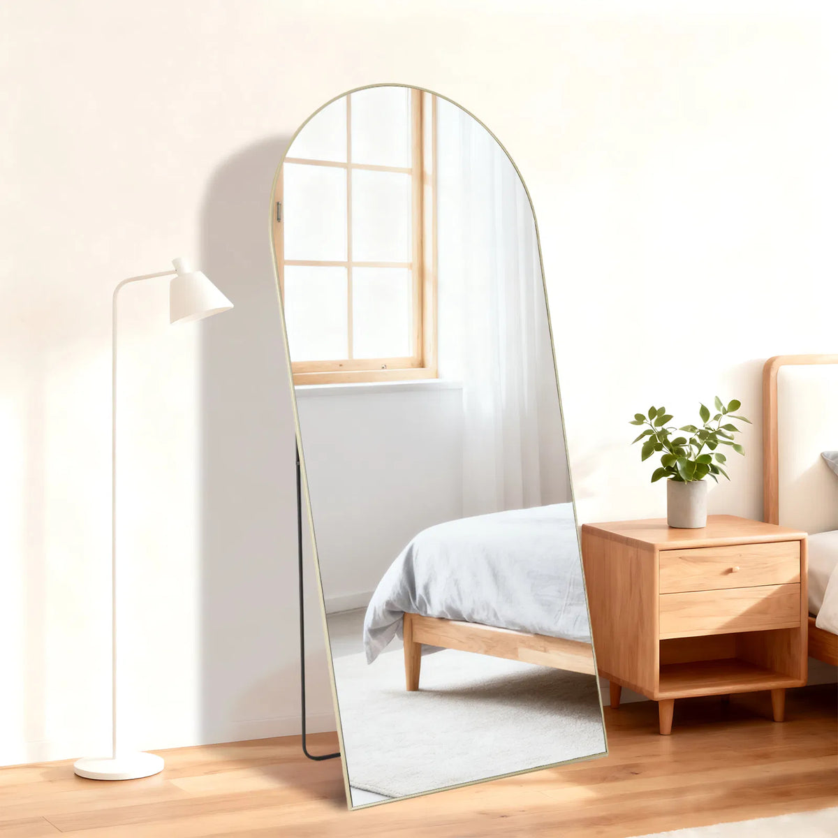 Full Length Floor Mirror With Stand, 65 x 24 in
