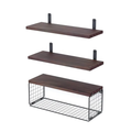 2-in-1 Floating Shelves With Storage Basket