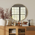 Round Bathroom Mirror, Silver White, 27.5 in (70 cm)