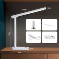 LED Desk Lamp with Foldable Adjustable Arm, 5 Color Modes, 10 Brightness Levels, White