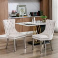 Velvet Upholstered Dining Chair - Set of 2