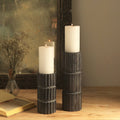 Tall Wooden Centerpiece Candle Holder 4x12 inch